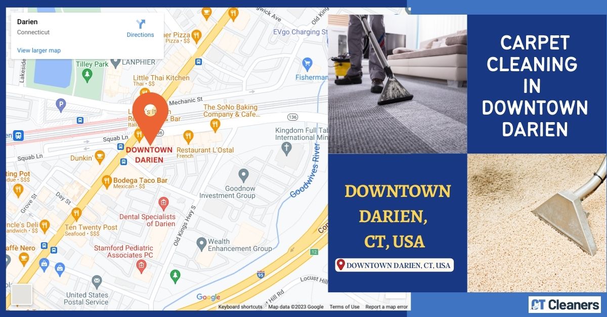 Carpet Cleaning in Downtown Darien Map