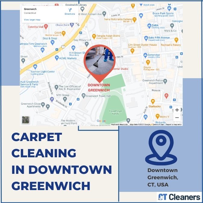 Carpet Cleaning in Downtown Greenwich Map