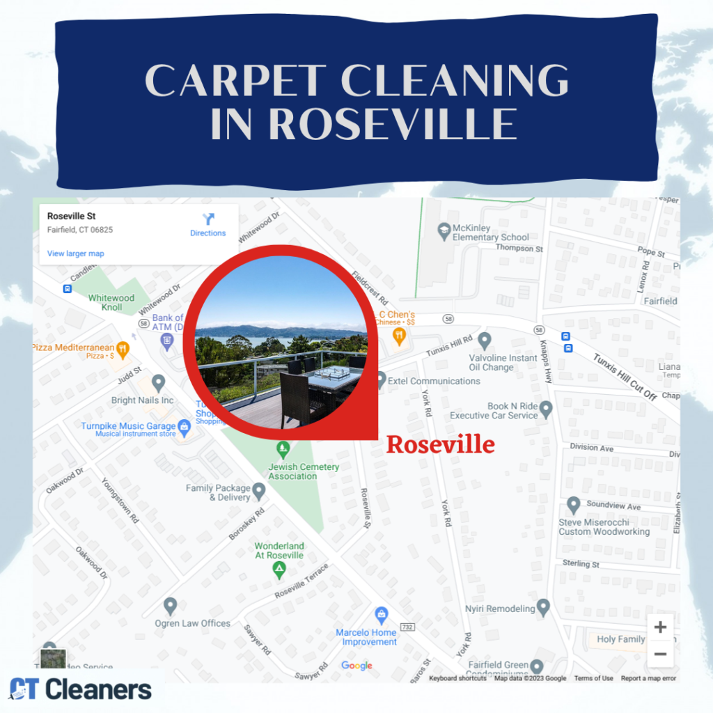 Carpet Cleaning in Roseville Map