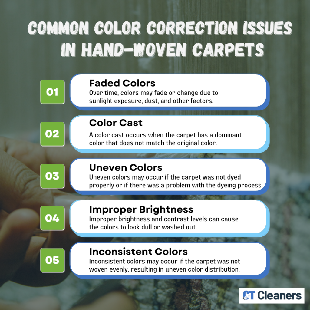 Common Color Correction Issues in Hand-Woven Carpets