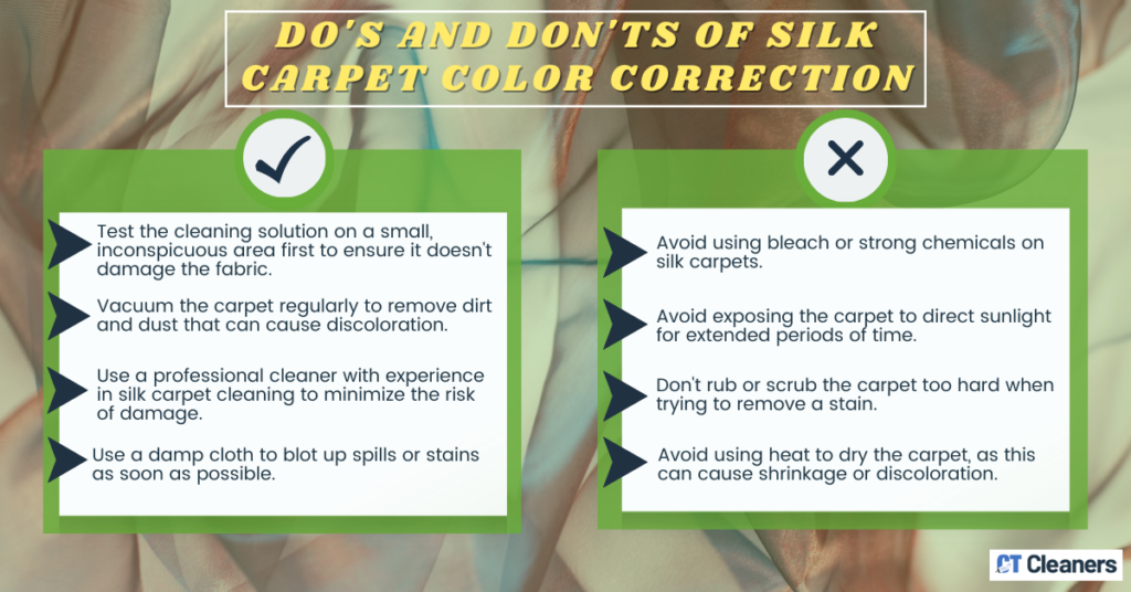 Do's and Don'ts of Silk Carpet Color Correction