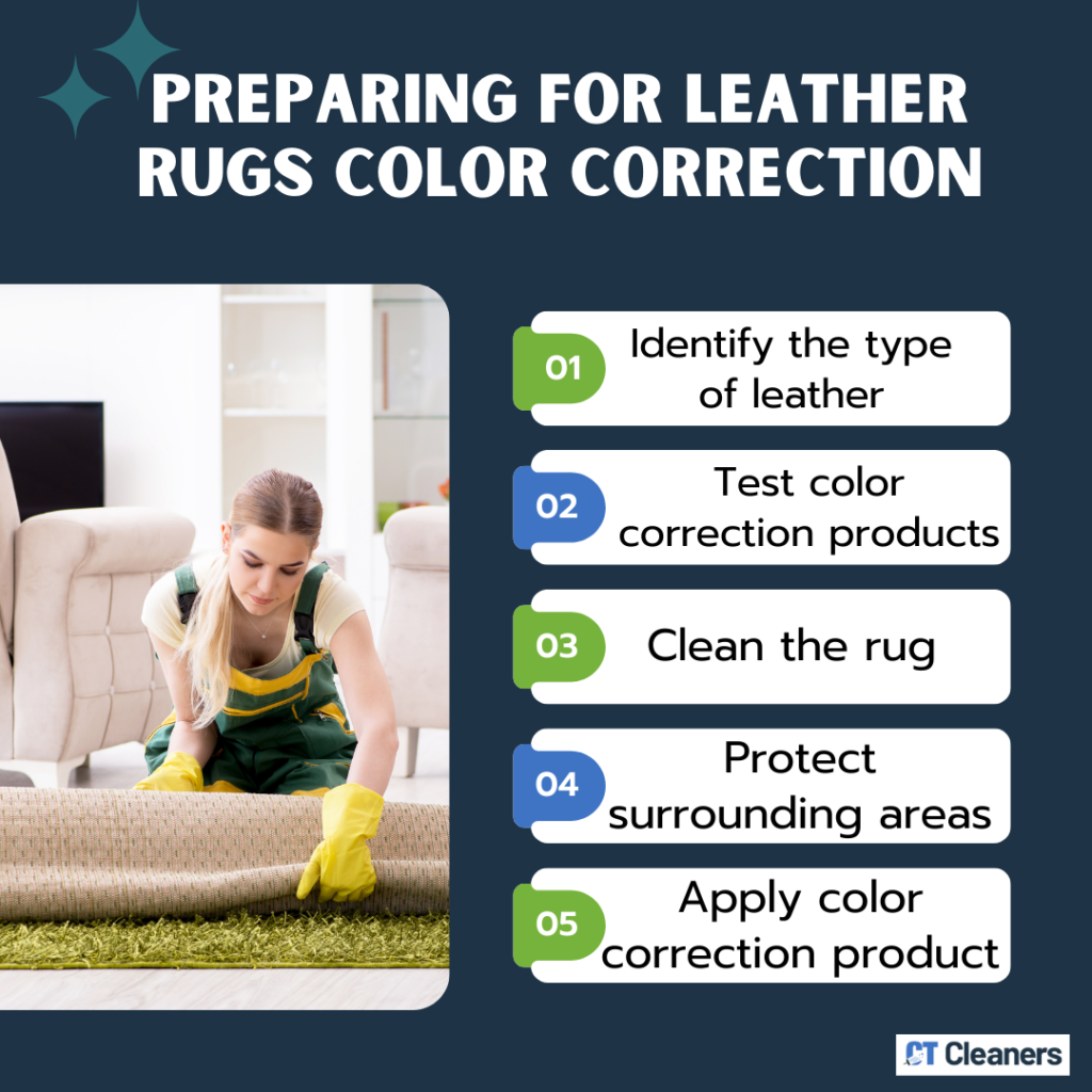 Preparing for Leather Rugs Color Correction