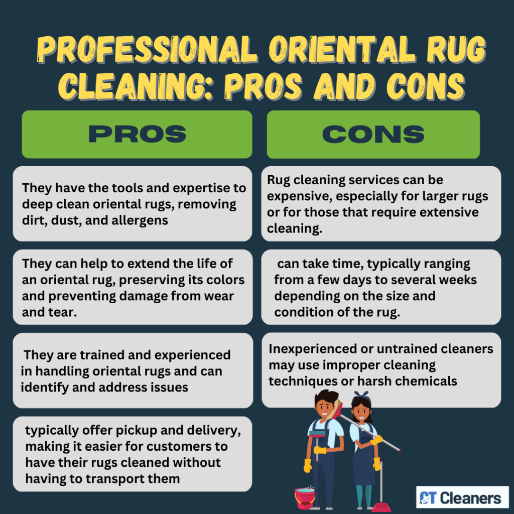 Professional Oriental Rug Cleaning Pros and Cons