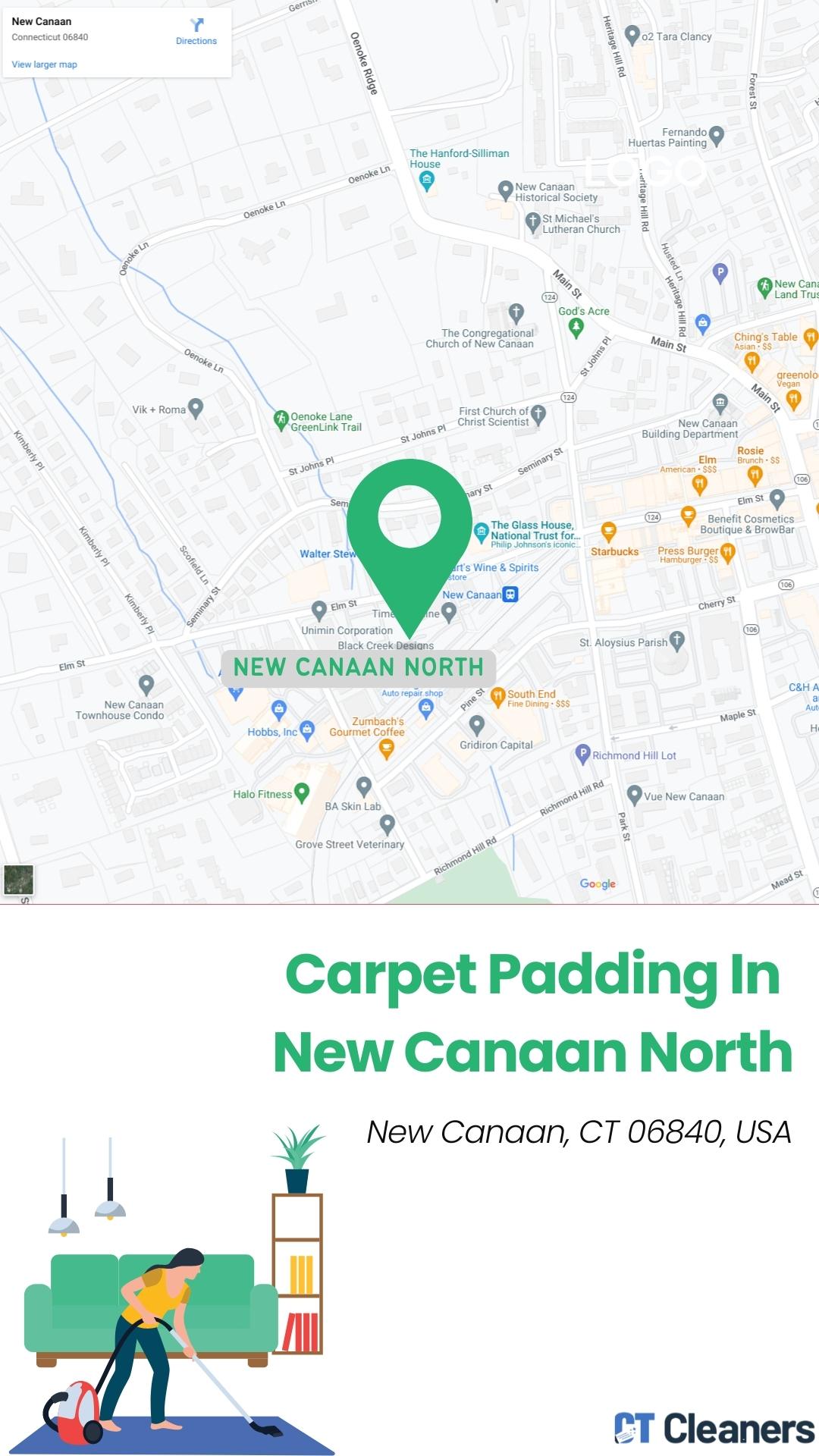 Carpet Padding in New Canaan North Map
