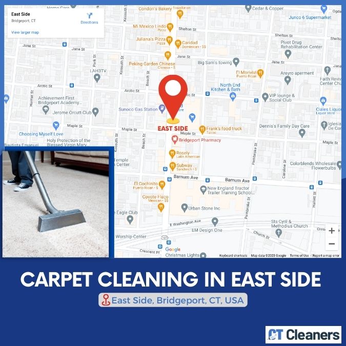 Carpet Cleaning in East Side Map