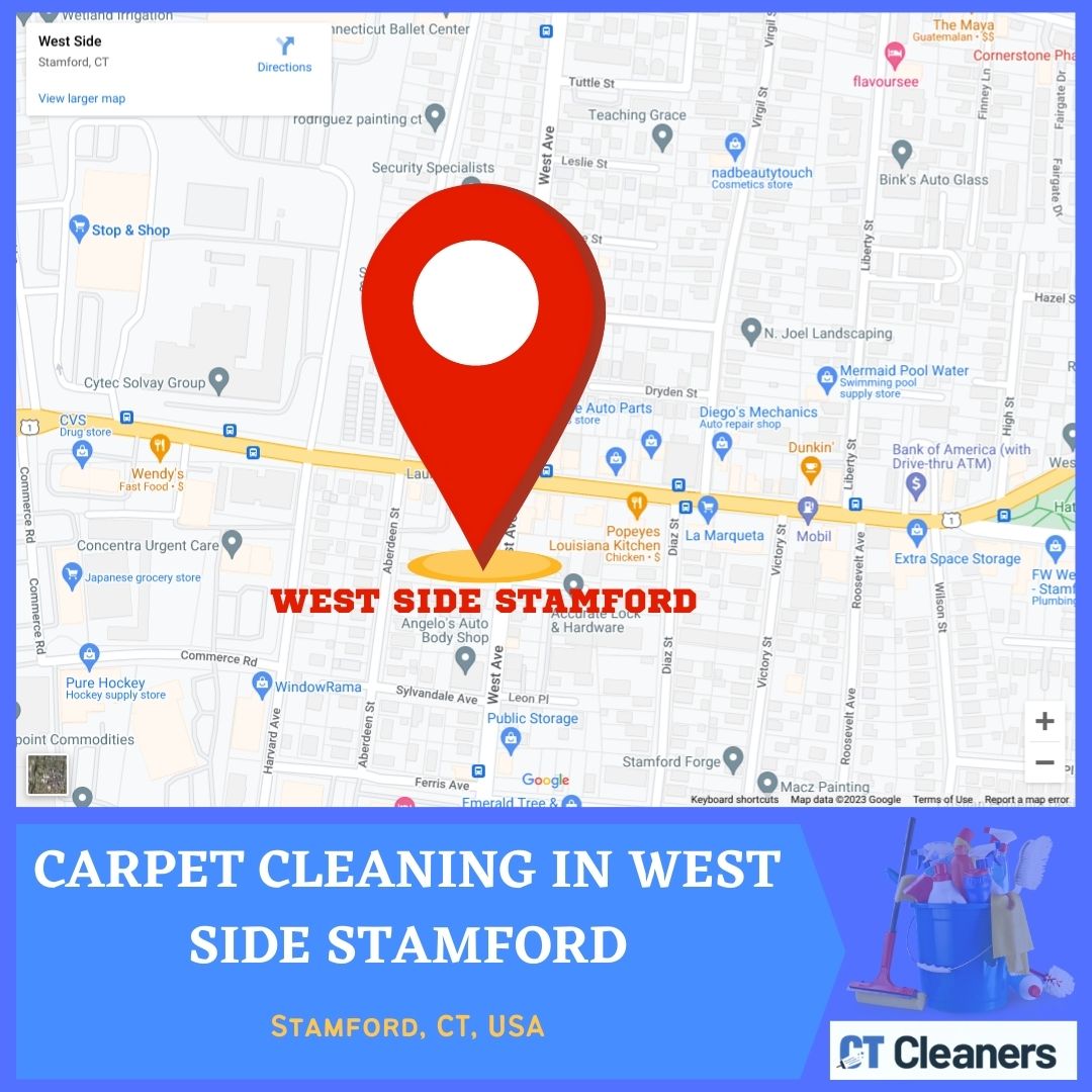 Carpet Cleaning in West Side Stamford Map