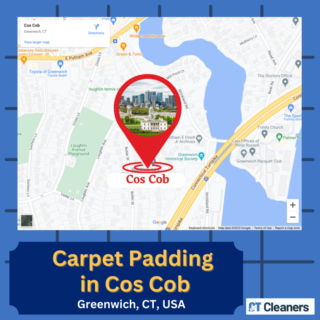 Carpet Padding in Cos Cob Map