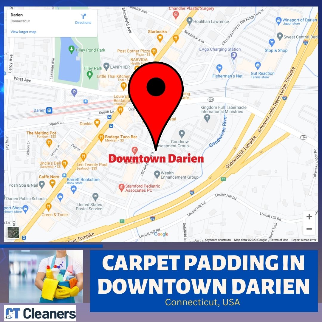 Carpet Padding in Downtown Darien Map