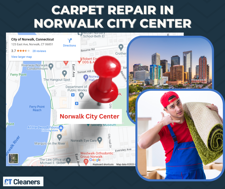 Carpet Repair in Norwalk City Center Map