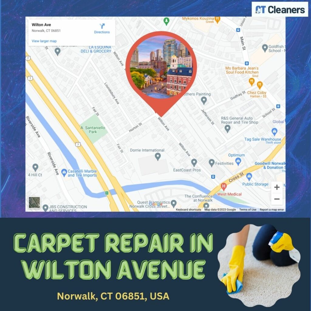 Carpet Repair in Wilton Avenue Map