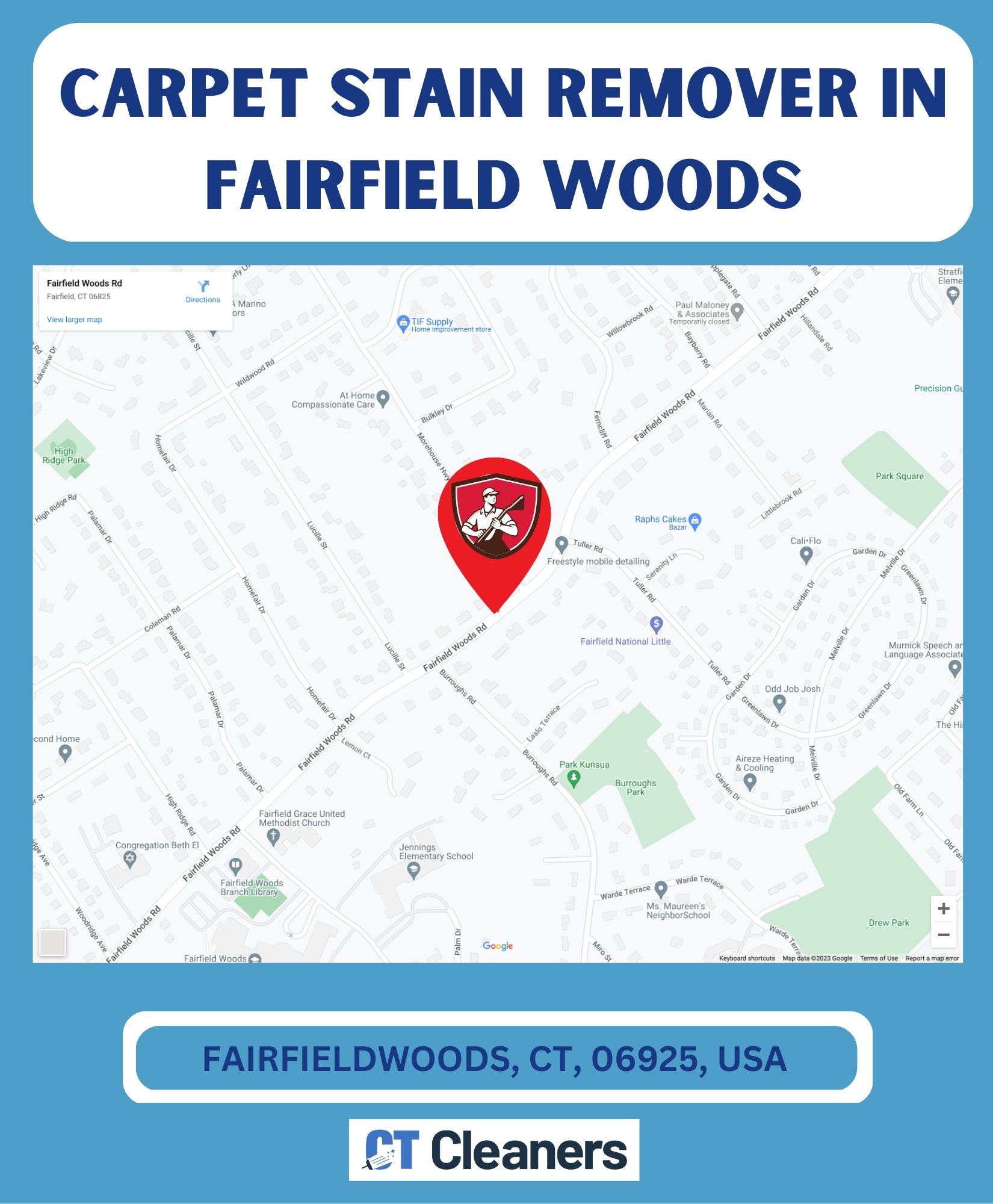 Carpet Stain Remover in Fairfield Woods Map