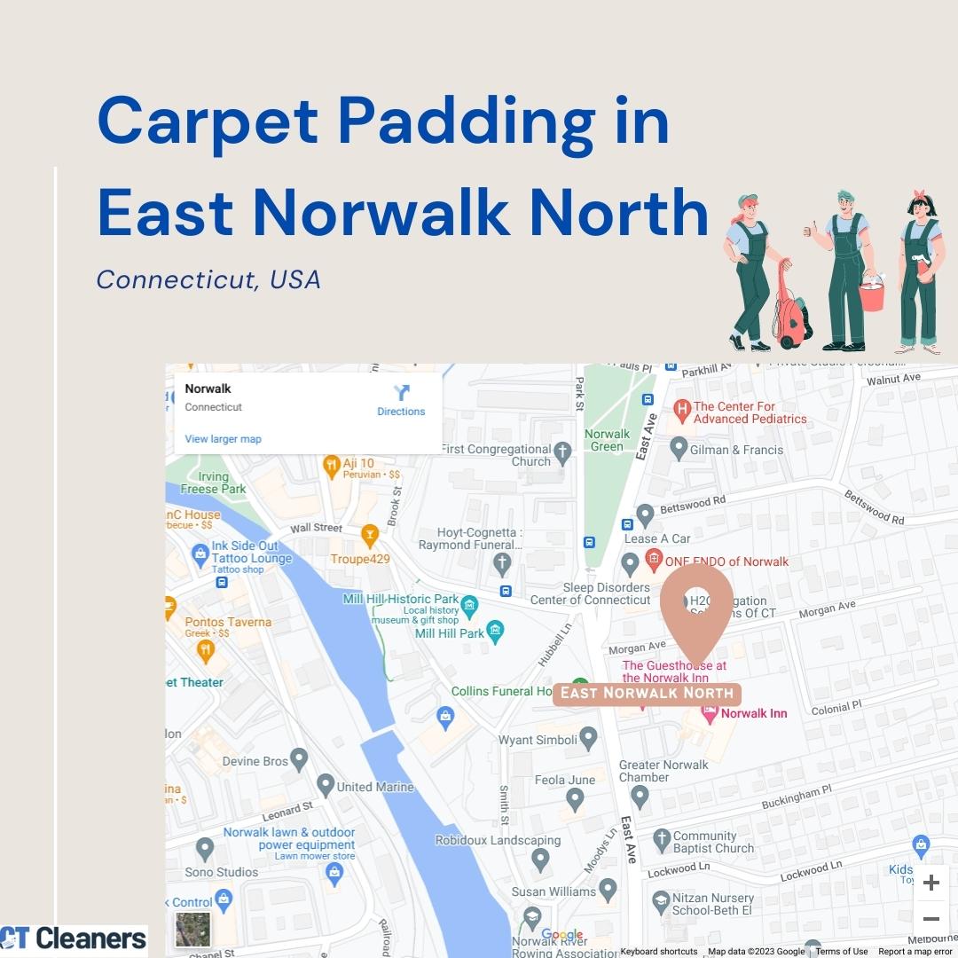 Carpet Padding in East Norwalk North Map