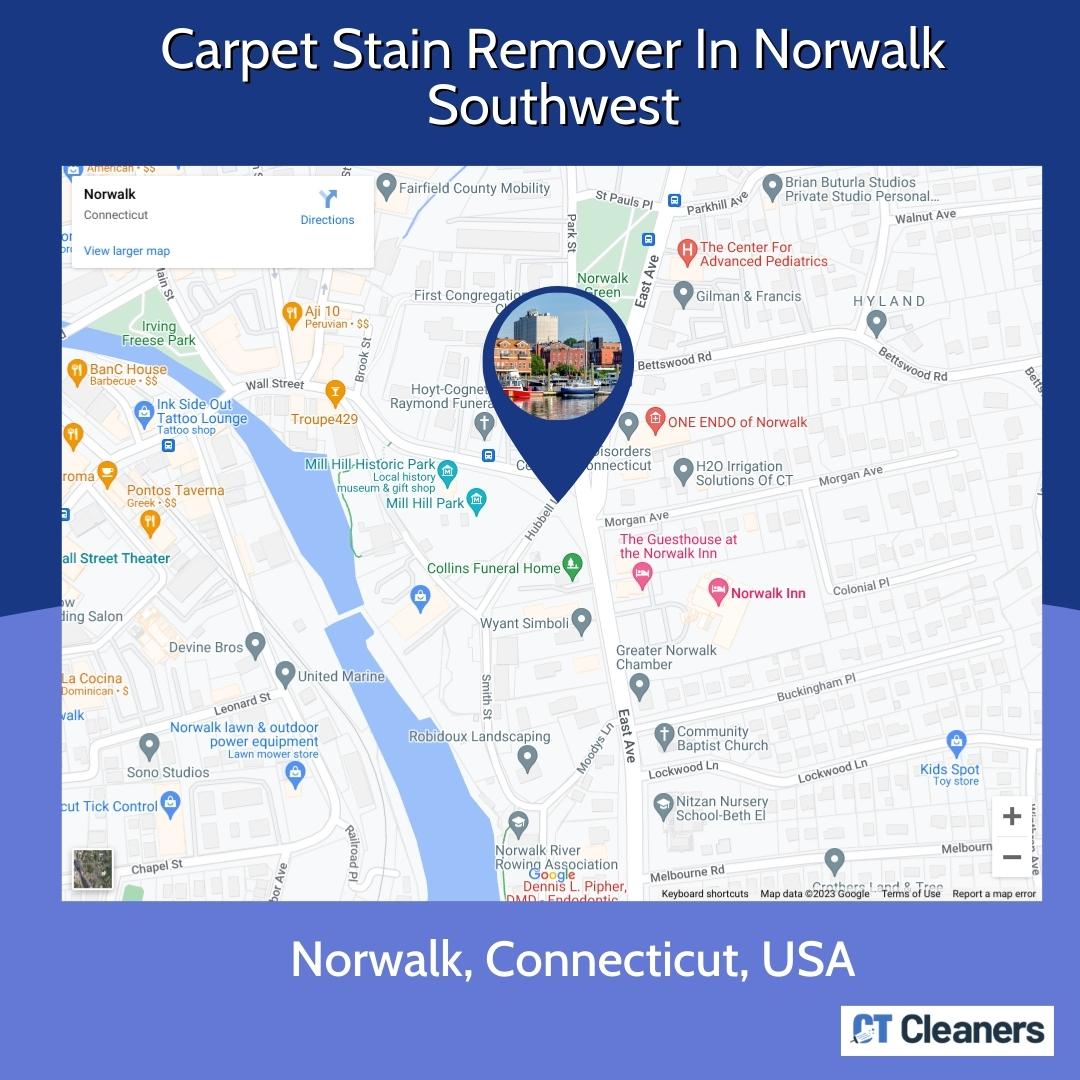 Carpet Stain Remover in Norwalk Southwest Map