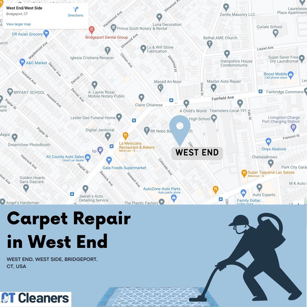 Carpet Repair in West End Map