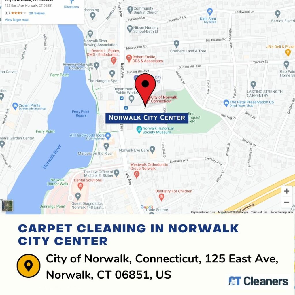 Carpet Cleaning in Norwalk City Center Map