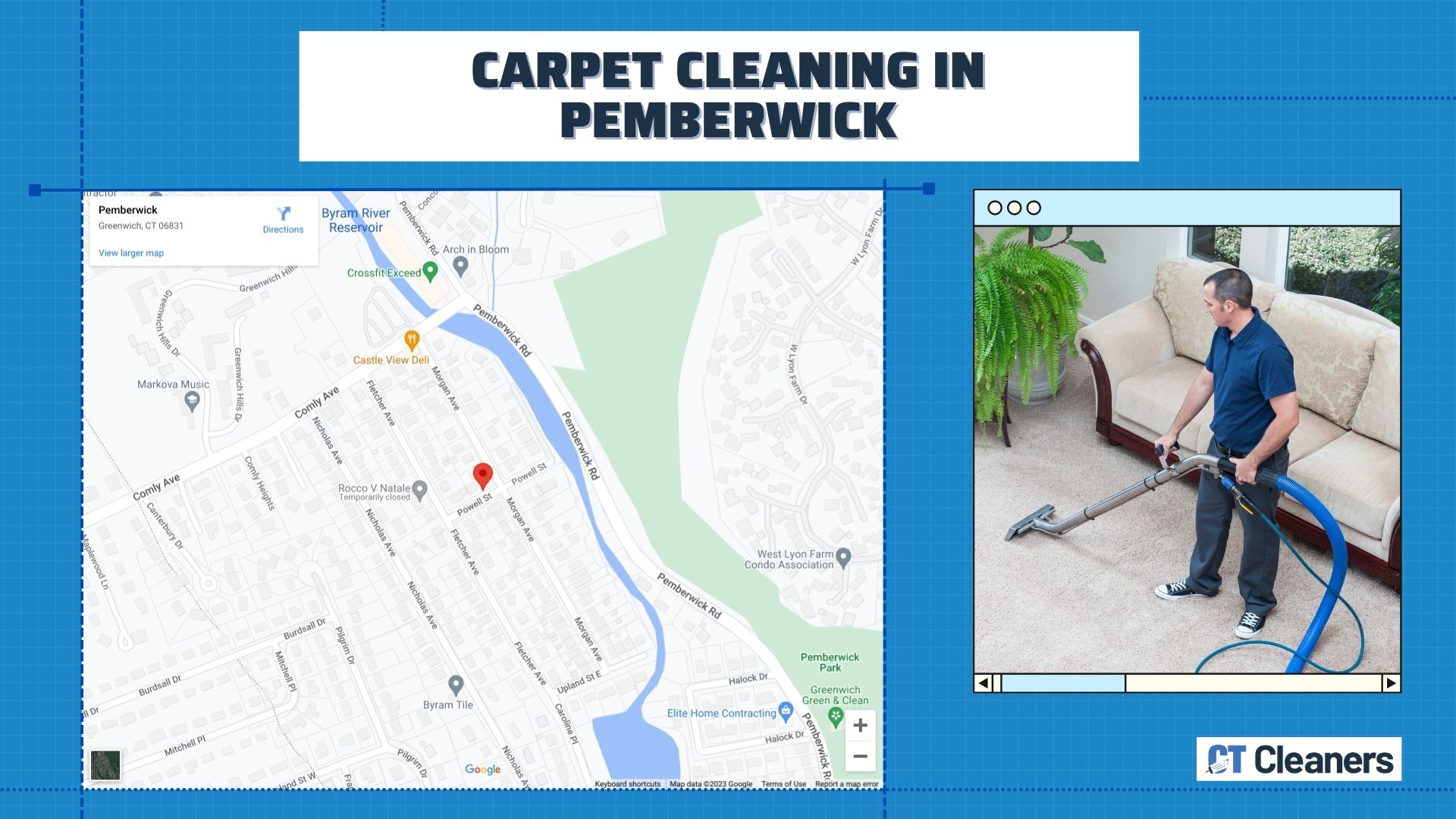 Carpet Cleaning in Pemberwick Map