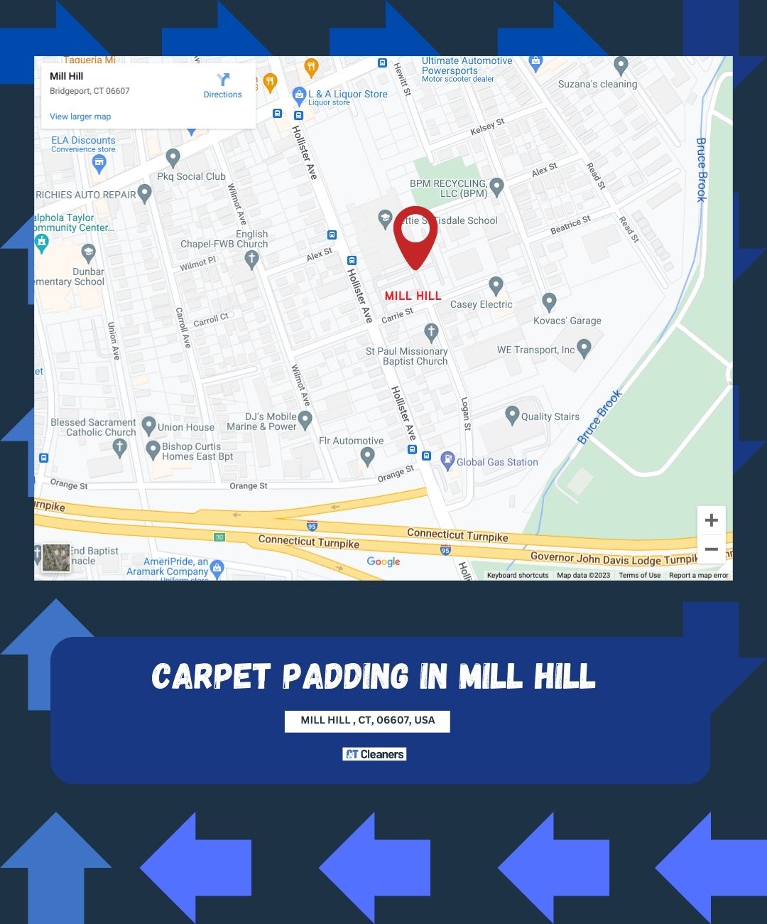 Carpet Padding in Mill Hill Map