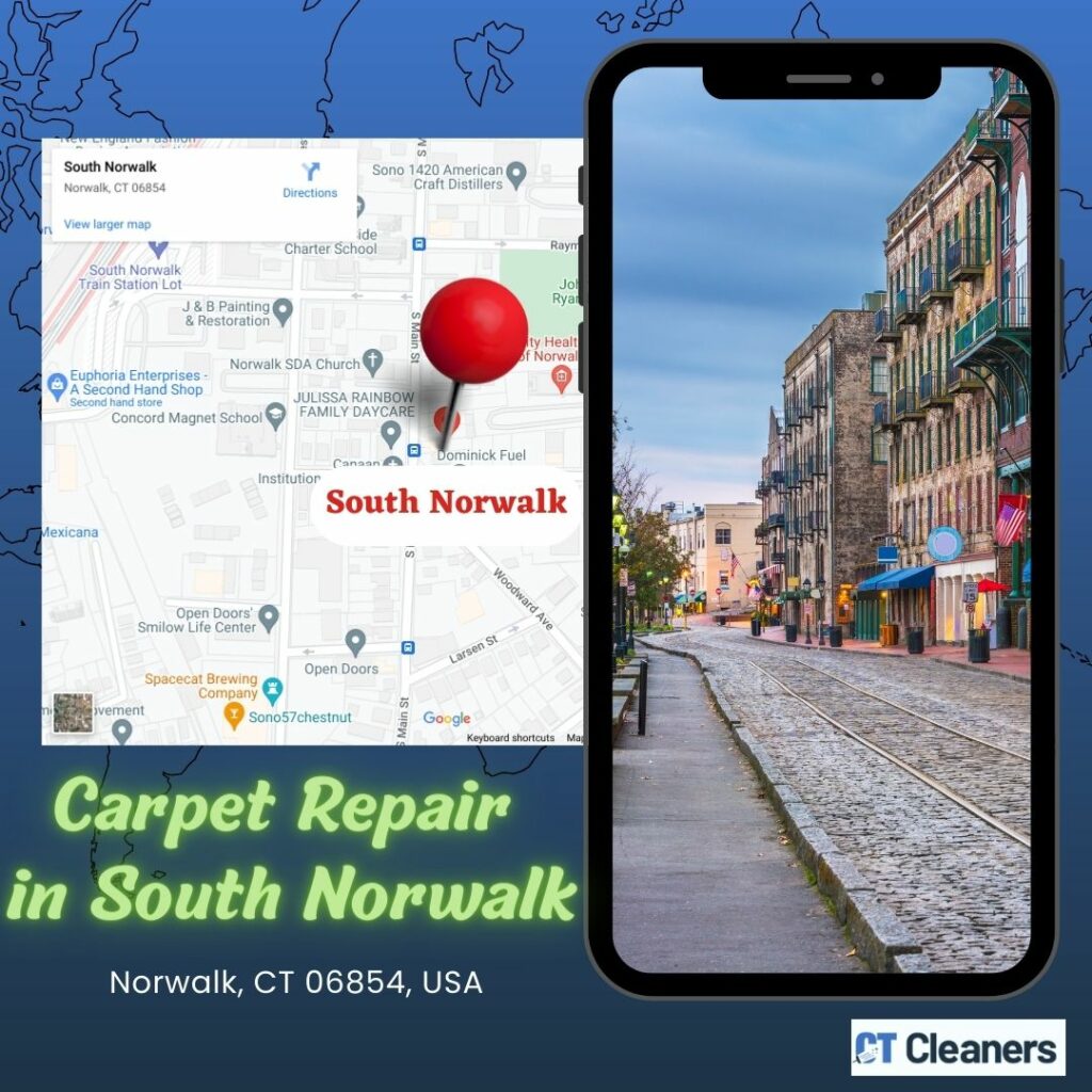 Carpet Repair in South Norwalk Map