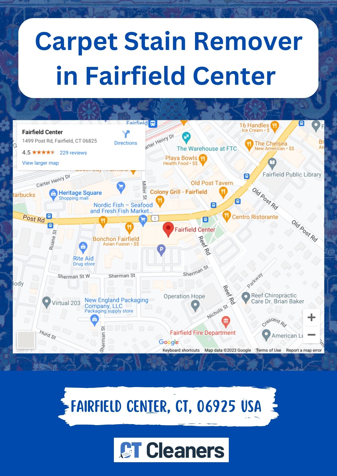 Carpet Stain Remover in Fairfield Center Map