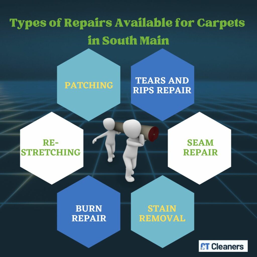 Types of Repairs Available for Carpets in South Main