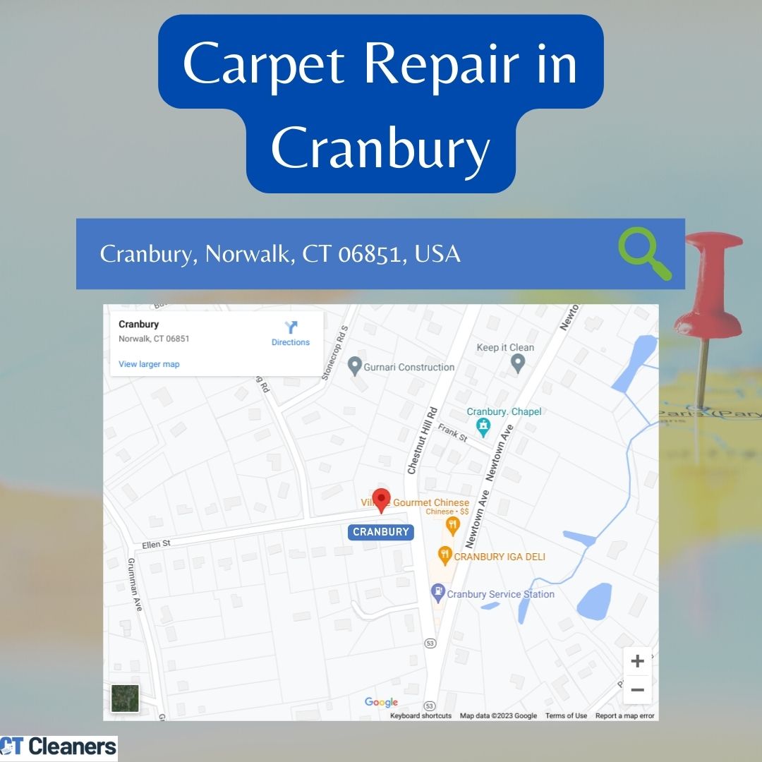 Carpet Repair in Cranbury Map