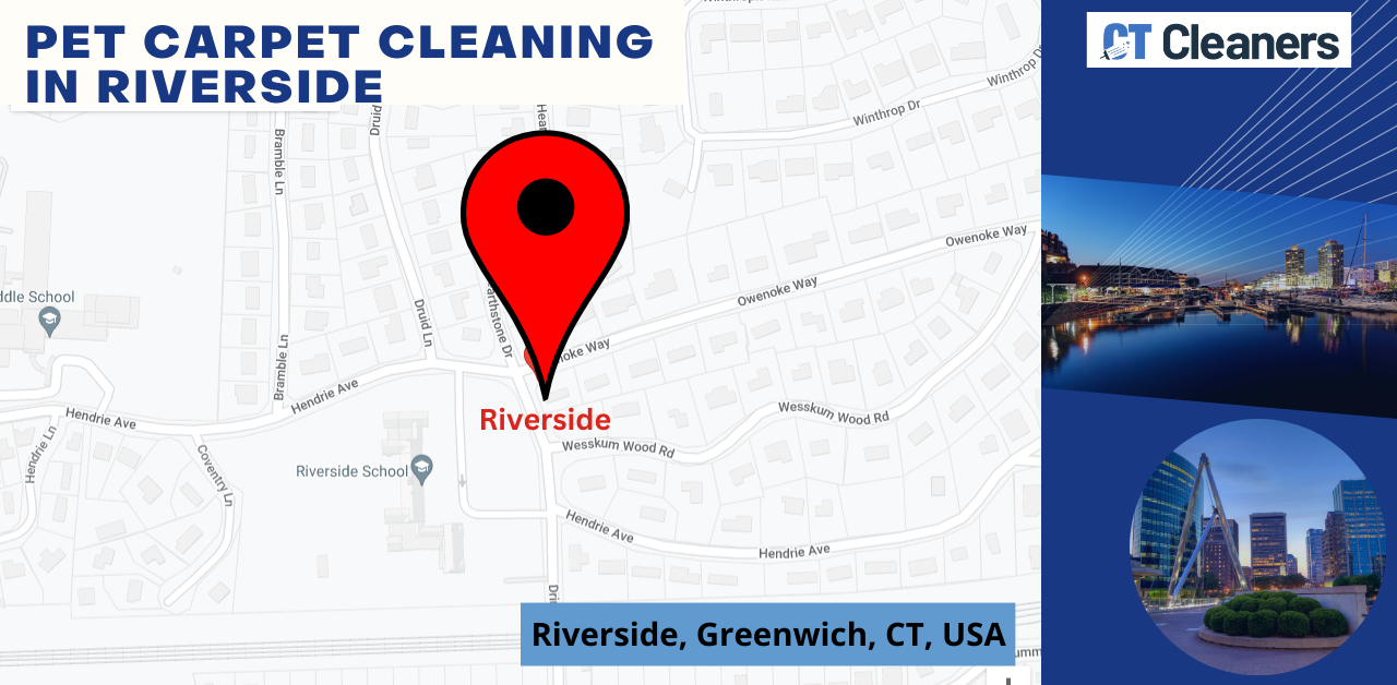 Pet Carpet Cleaning in Riverside Map