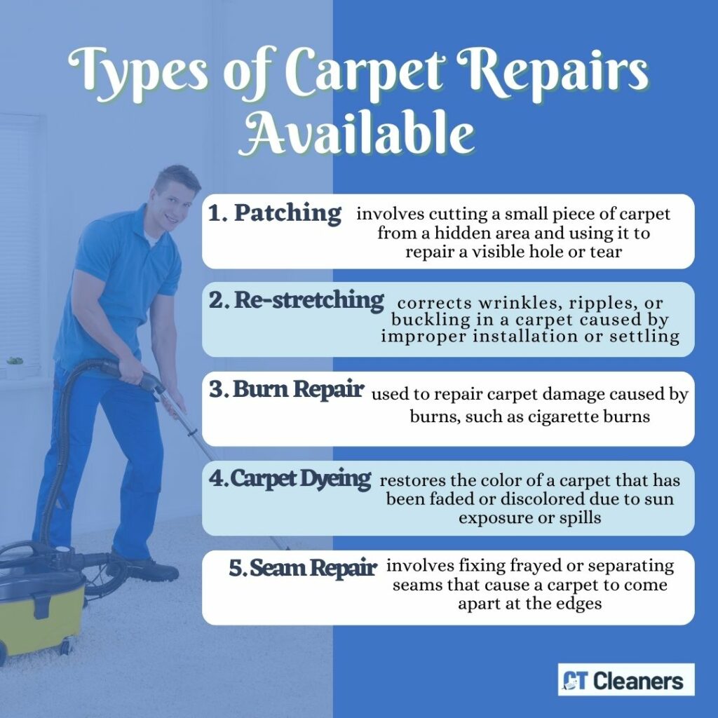 Types of Carpet Repairs Available
