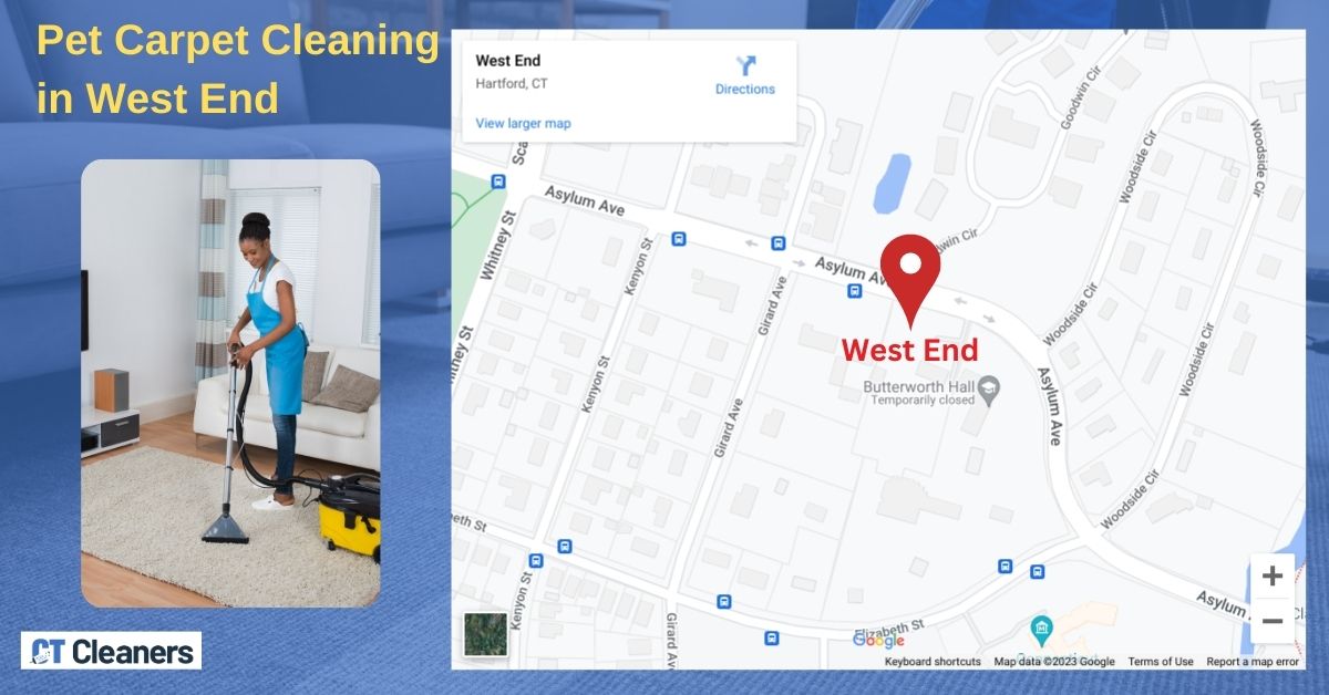 Pet Carpet Cleaning in West End Map