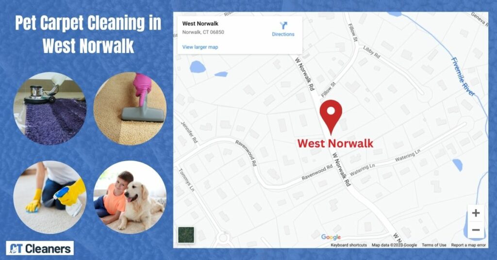 Pet Carpet Cleaning in West Norwalk Map