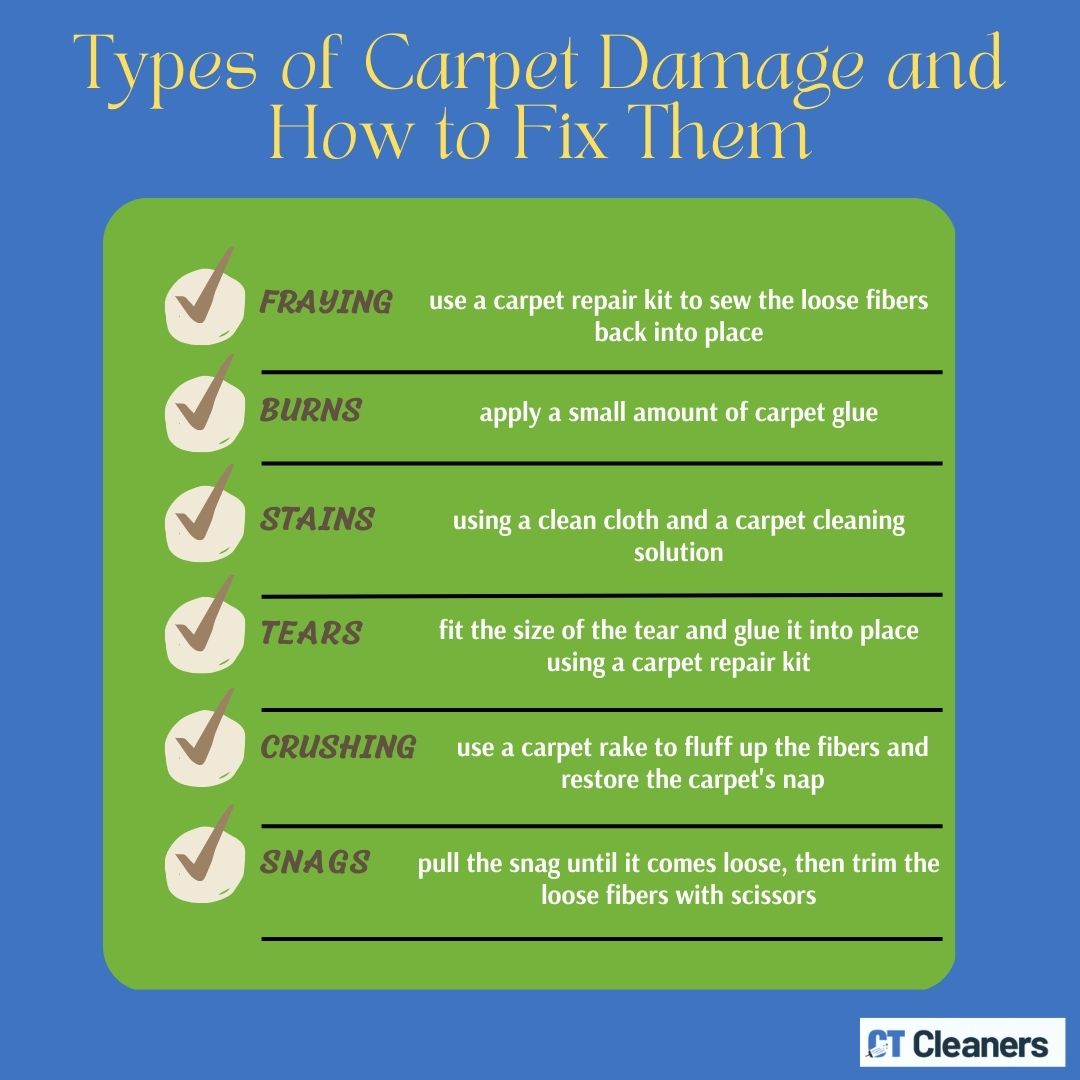 Types of Carpet Damage and How to Fix Them
